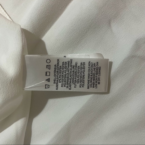 Dress The Population Estella Dress Gown Leg Slit White Size Medium Bridal Prom - Picture 13 of 14